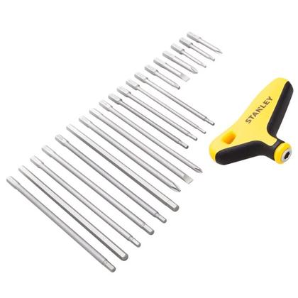 Imagem de Jogo de Bits 21 Peças Fenda/Philips/Allen com Cabo T STHT81218 - STANLEY