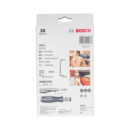 Imagem de Jogo de Bits Bosch p/ Aparafusar c/ 38 Peças 2 607 017 511