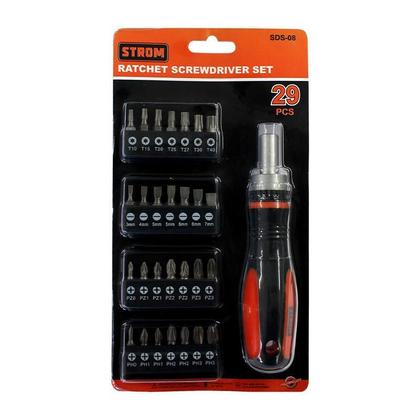 Imagem de Jogo de bits com chave catraca com 29 peças - SDS-08 - STROM