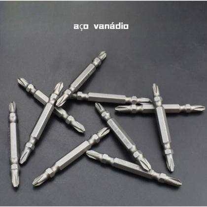 Imagem de Jogo de bits duplos 65mm para parafusadeira com ponta magnetica