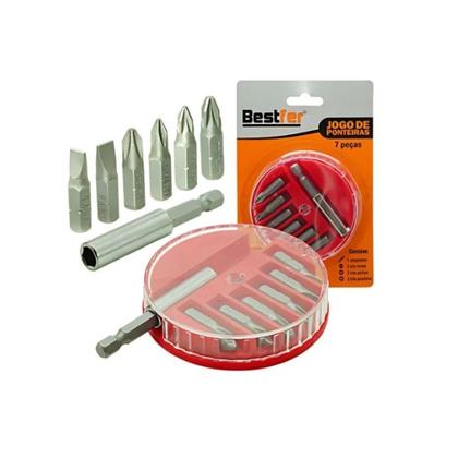 Imagem de Jogo de Bits e Ponteira Parafusadeira 7 Peças BFH3380 Bestfer