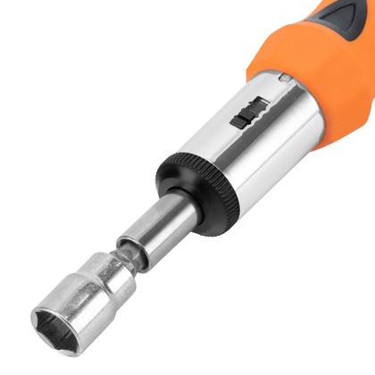 Imagem de Jogo de bits e soquetes, cabo anatomico reversivel com catraca, 14 pcs // sparta