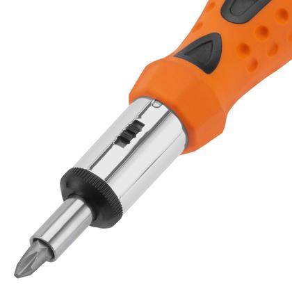 Imagem de Jogo de bits e soquetes, cabo anatomico reversivel com catraca, 14 pcs // sparta