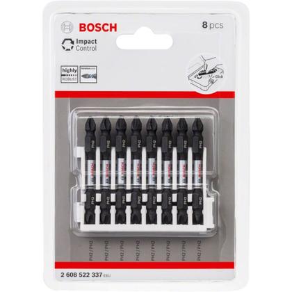 Imagem de Jogo de Bits Impact Control Ponta Dupla PH2-PH2 65mm 8 Peças - 2608522337 - BOSCH
