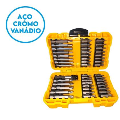 Imagem de Jogo De Bits Para Parafusadeira Aço Vanádio Com 46 Peças