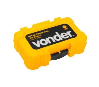 Imagem de Jogo De Bits Ponteiras 1/4 Encaixe Sextavado 32 Pcs Vonder