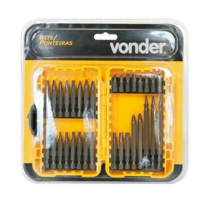Imagem de Jogo De Bits Ponteiras 1/4 Encaixe Sextavado 32 Pcs Vonder