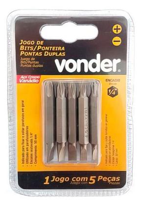Imagem de Jogo De Bits Ponteiras Com 5 Pçs Pontas Duplas Parafusadeira