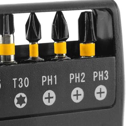 Imagem de Jogo de Bits Ponteiras Impacto Sextavado 1/4 POL 9 Pçs VONDER