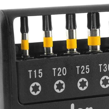 Imagem de Jogo de Bits Ponteiras Impacto Sextavado 1/4 POL 9 Pçs VONDER