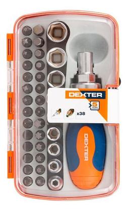 Imagem de Jogo De Bits Profissional 25mm 38 Peças Com Estojo - Dexter