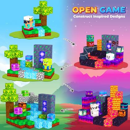 Imagem de Jogo de blocos magnéticos MyWodGame 150 unidades para crianças de 3 a 16 anos