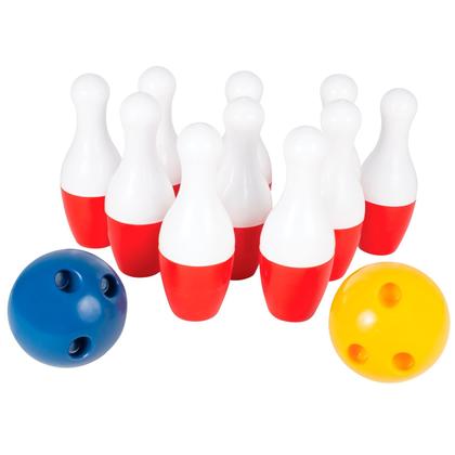 Imagem de Jogo De Boliche Infantil Com 10 Pinos 2 Bolas Plástico Resistente 0328 - Nig Brinquedos