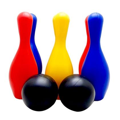 Imagem de Jogo de Boliche infantil Grande p/ Crianças 6 Pinos 2 Bolas