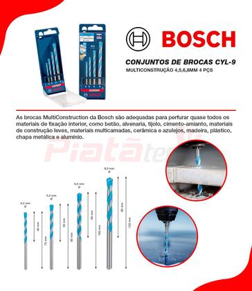 Imagem de Jogo de Broca Multi Construction 04 Peças 4-5-6-8mm Bosch