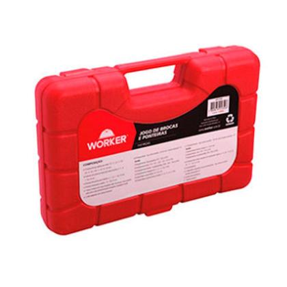 Imagem de Jogo de Brocas e Bits 110 Peças Worker 493180