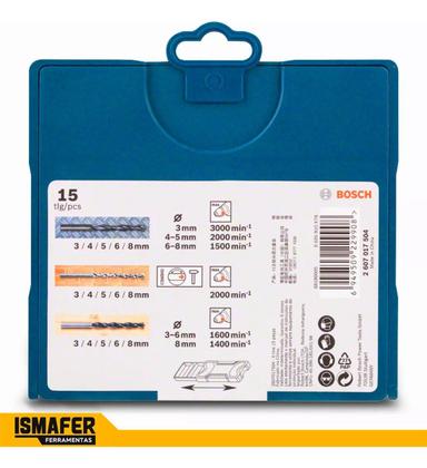 Imagem de Jogo de Brocas Mini XLine com 15 brocas para perfurar