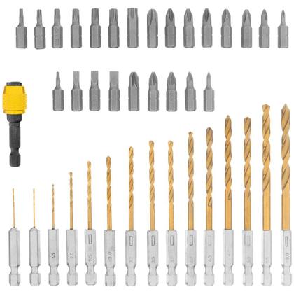 Imagem de Jogo de brocas para metal 1 a 6 mm + bits 40 peças