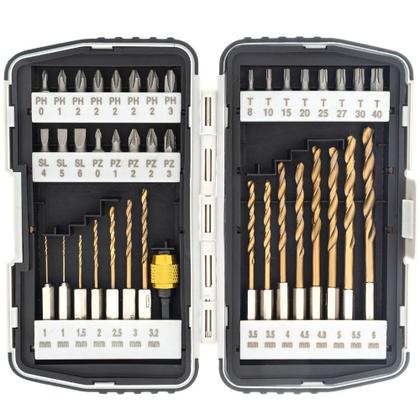 Imagem de Jogo de brocas para metal 1 a 6 mm + bits 40 peças