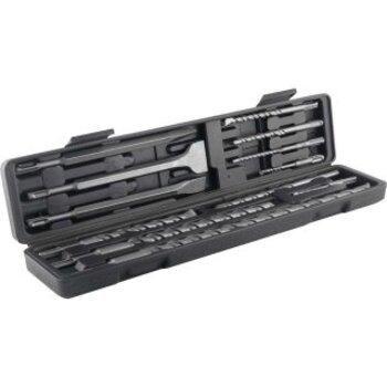 Imagem de Jogo de brocas, ponteiro e talhadeiras tipo SDS PLUS, com 12 peças, VONDER