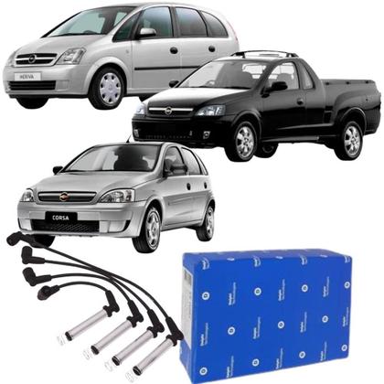 Imagem de Jogo de Cabo de Velas Gm Agile Celta Corsa Classic Cobalt Montana Meriva Spin 1.0 1.4 1.6 1.8 8v Delphi