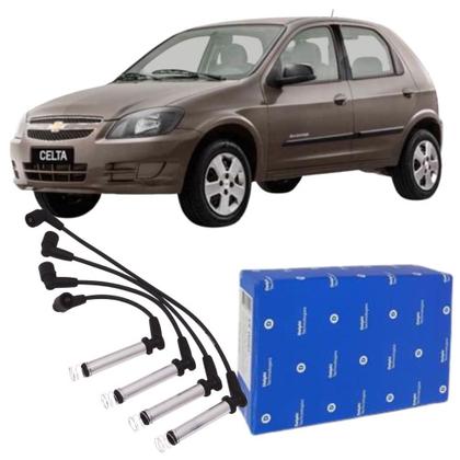 Imagem de Jogo de Cabo de Velas Gm Agile Celta Corsa Classic Cobalt Montana Meriva Spin 1.0 1.4 1.6 1.8 8v Delphi