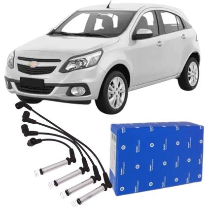 Imagem de Jogo de Cabo de Velas Gm Agile Celta Corsa Classic Cobalt Montana Meriva Spin 1.0 1.4 1.6 1.8 8v Delphi