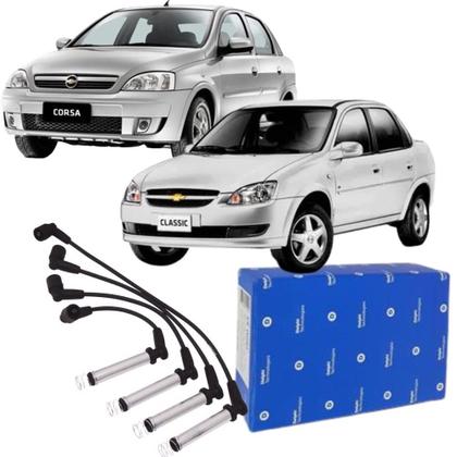 Imagem de Jogo de Cabo de Velas Gm Agile Celta Corsa Classic Cobalt Montana Meriva Spin 1.0 1.4 1.6 1.8 8v Delphi