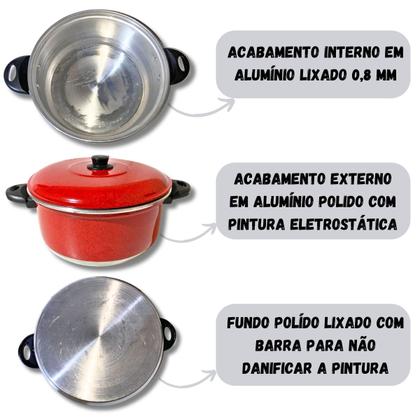 Imagem de Jogo De Caçarola Panela 6 Peças Alumínio Color