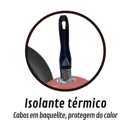 Imagem de Jogo de Caçarolas 05 Peças Rosé com Tampa de Vidro e Utensílios