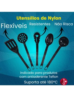 Imagem de Jogo de Caçarolas Caneco 11 Peças Antiaderente Teflon Panelas Grande