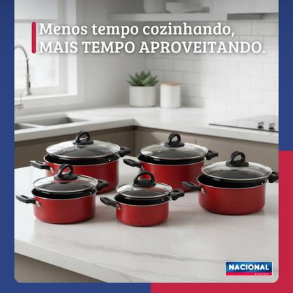 Imagem de Jogo de Caçarolas com Tampa de Vidro 5 Peças Nacional