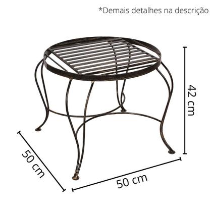 Imagem de Jogo de Cadeiras de Ferro, Assento estofado, + Mesa de centro ( Mesa baixa em ferro )