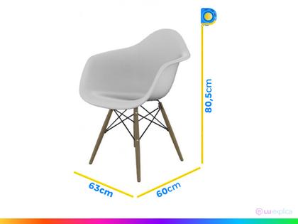 Imagem de Jogo de Cadeiras de Polipropileno Empório Tiffany Eames Arm 4 Peças