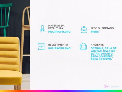 Imagem de Jogo de Cadeiras de Polipropileno Empório Tiffany Eames Arm 4 Peças