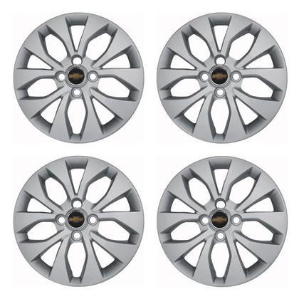 Imagem de Jogo de calotas 375cb-pta aro 15 cubo baixo + tapetes bordados onix 2017-2018