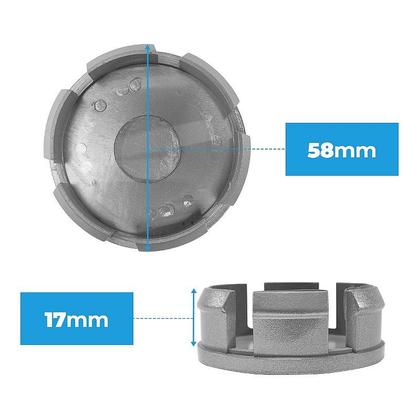Imagem de Jogo de Calotinhas 58mm Centro de Roda Honda FIT Civic City Escovada