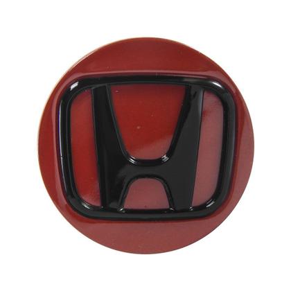 Imagem de Jogo de Calotinhas 58mm Centro de Roda Honda FIT Civic City Vermelho e Preto