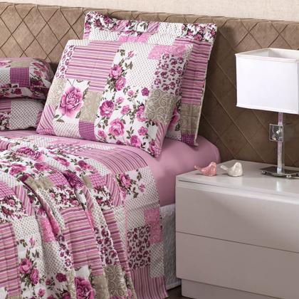 Imagem de Jogo de Cama 400 Fios Lençol Casal 4 Peças Estampado Estampas Sortidas