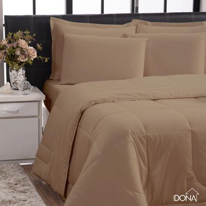 Imagem de Jogo de Cama 6 Peças Edredom Casal Queen Com Jogo de Lençol 100% Algodão