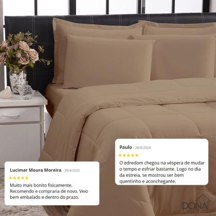 Imagem de Jogo de Cama 6 Peças Edredom Casal Queen Com Jogo de Lençol 100% Algodão