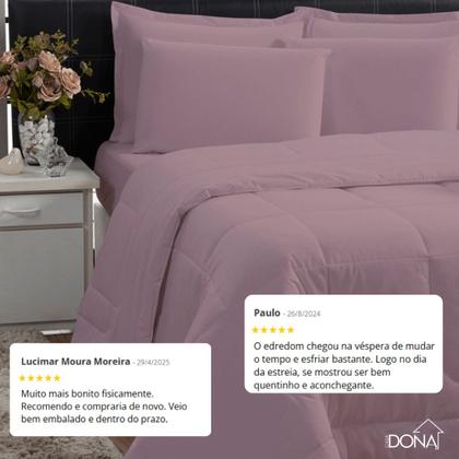 Imagem de Jogo de Cama 6 Peças Edredom Casal Queen Com Jogo de Lençol 100% Algodão