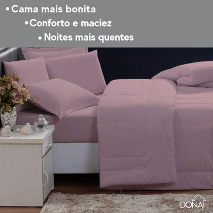 Imagem de Jogo de Cama 6 Peças Edredom Casal Queen Com Jogo de Lençol 100% Algodão