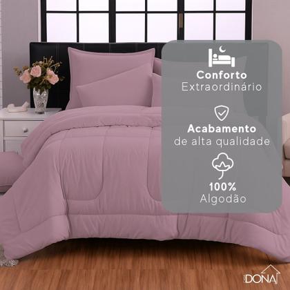 Imagem de Jogo de Cama 6 Peças Edredom Casal Queen Com Jogo de Lençol 100% Algodão