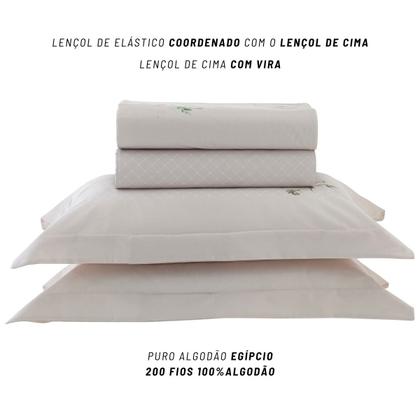 Imagem de Jogo de Cama Casal 200 Fios Kacyumara 04 Peças Vida Bela Erdene