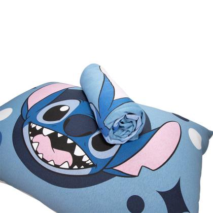Imagem de Jogo de Cama Casal 3 Pçs Stitch Disney 70% Algodão 30% Poliéster Big Stitch Jeans