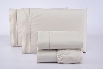 Imagem de Jogo de cama casal 3 peças 100% algodão 400 fios bege