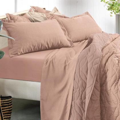 Imagem de Jogo de Cama Casal Altenburg Acetinado 4 Peças Rosa
