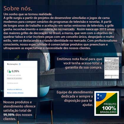 Imagem de Jogo de cama casal comum 7 peças com edredom pink grey