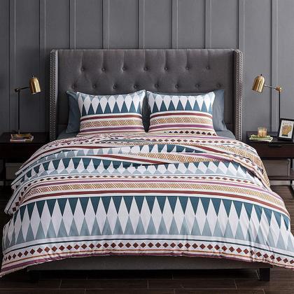 Imagem de Jogo De Cama Casal Comum Boho 6 Pç 400 Fios Edredom 240X240